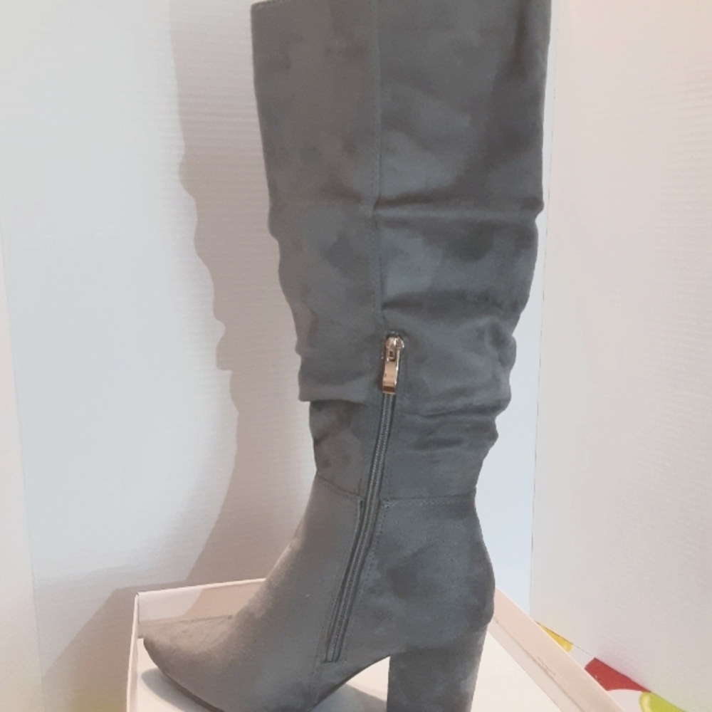 Mid Calf Heeled Boots